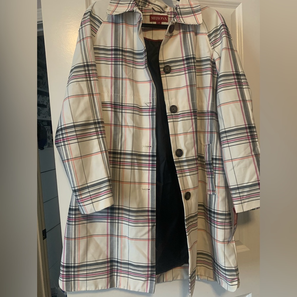 Plaid Trench Coat